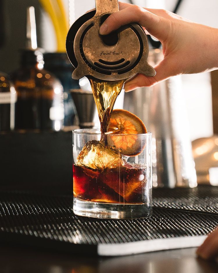 Oak Chip Infused Coffee Old Fashioned